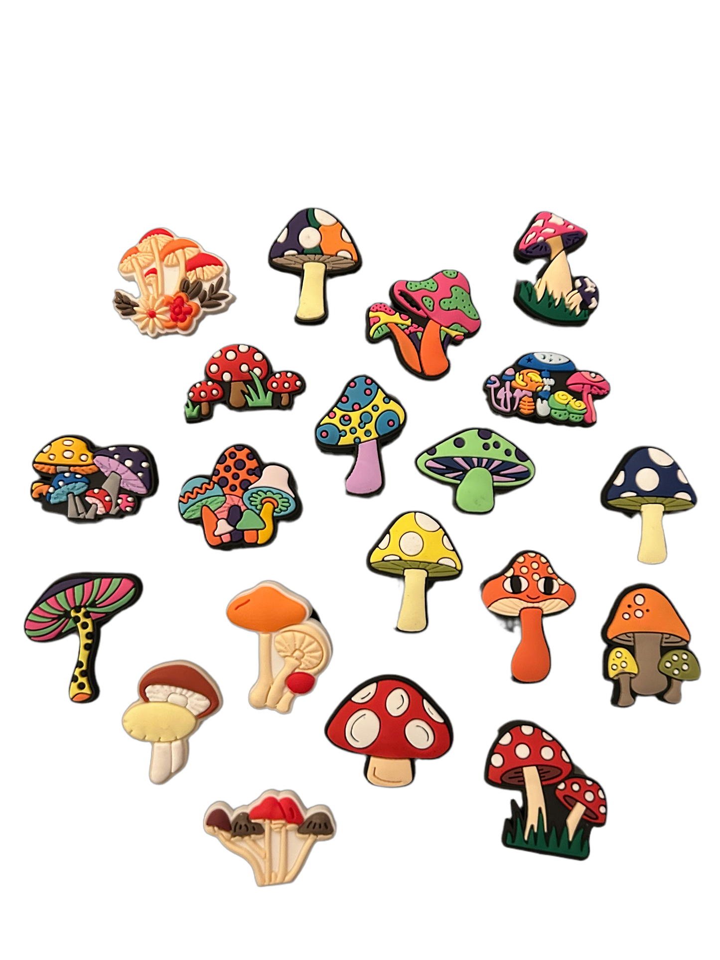 Magic mushroom shoe charms