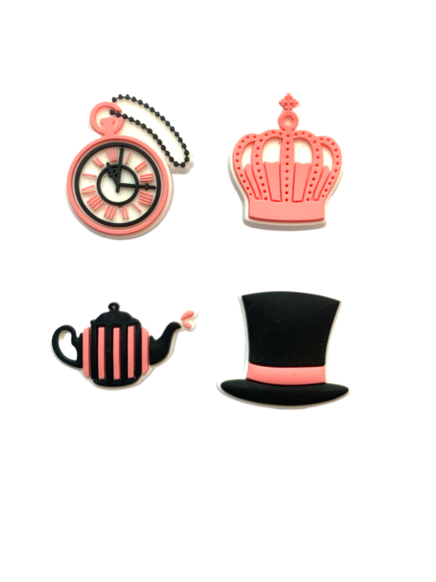 Fairytale style 4 pack shoe charms