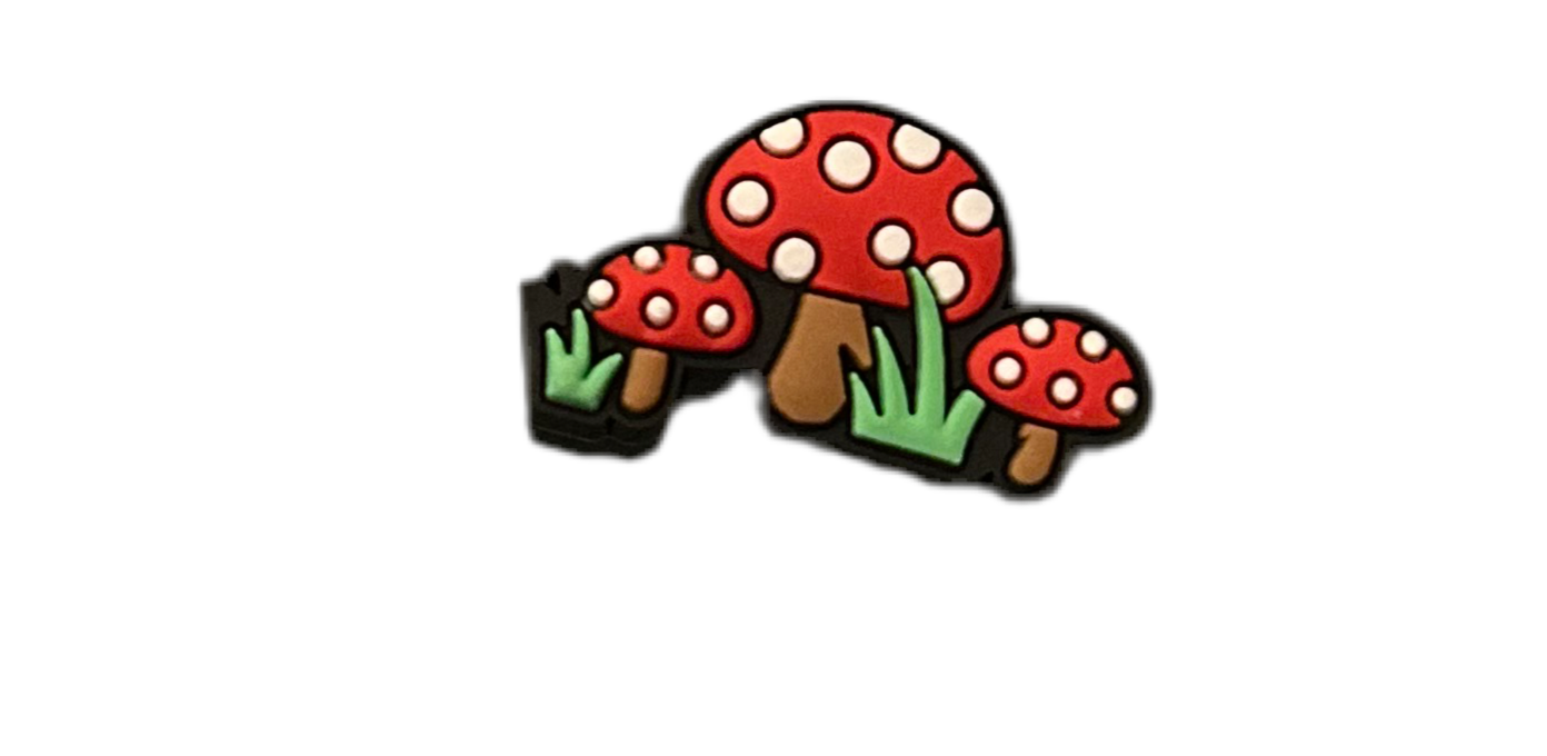 Magic mushroom shoe charms