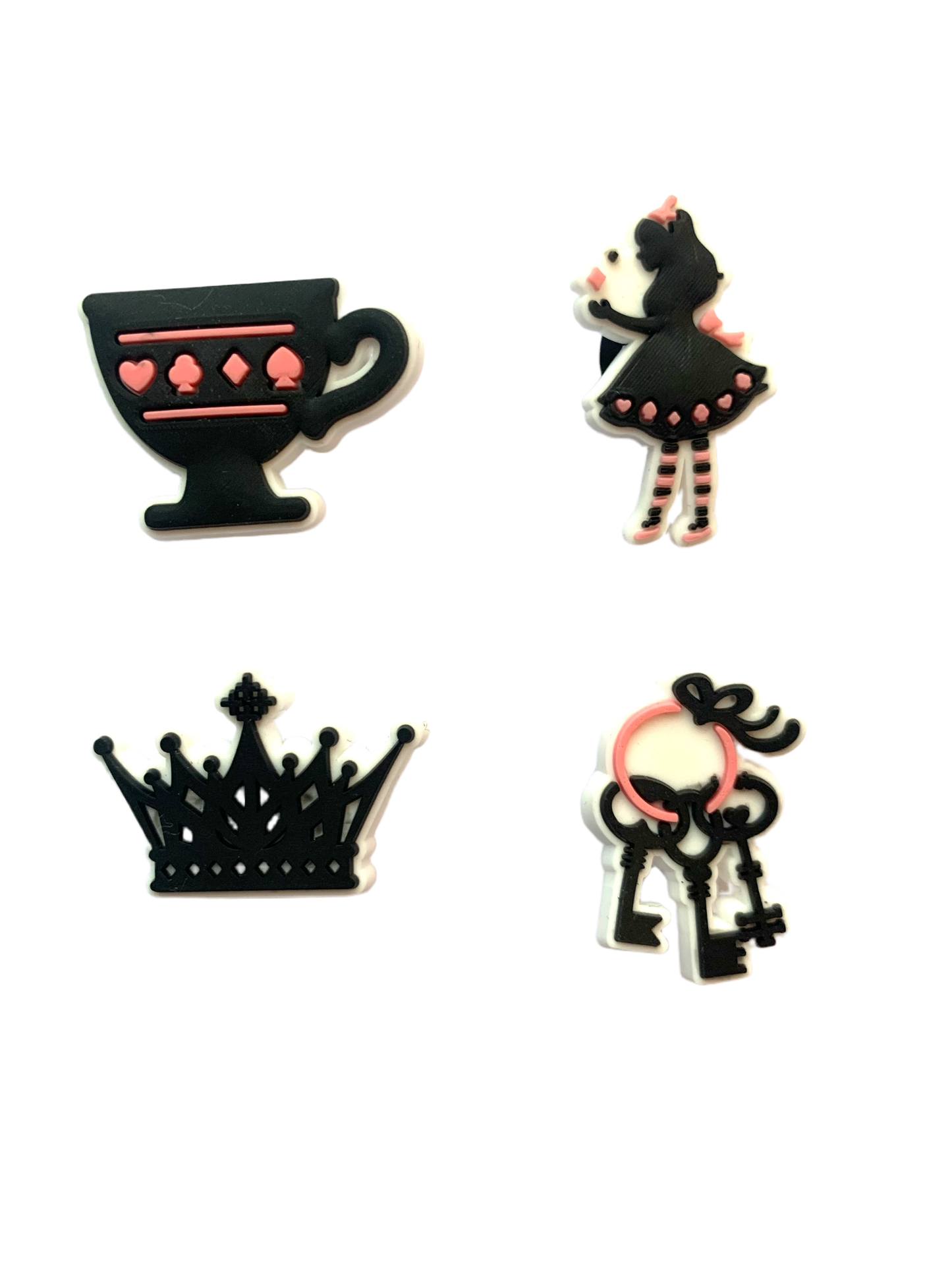 Fairytale theme 4 pack shoe charms