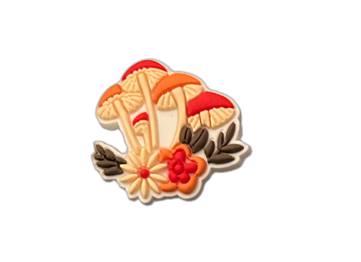 Magic mushroom shoe charms
