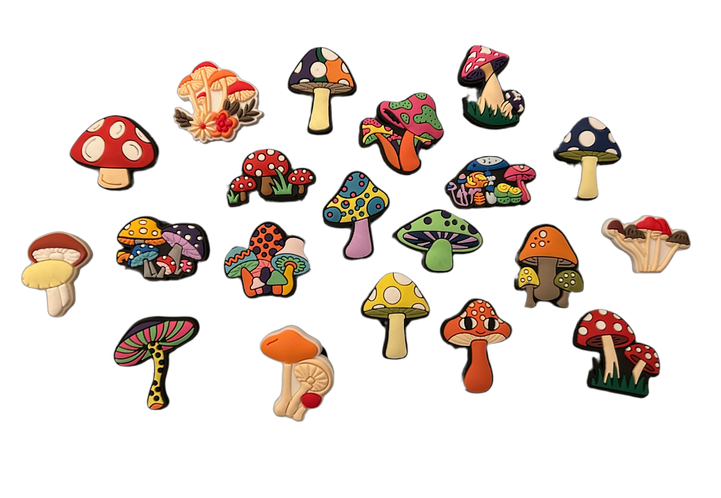 Magic mushroom shoe charms