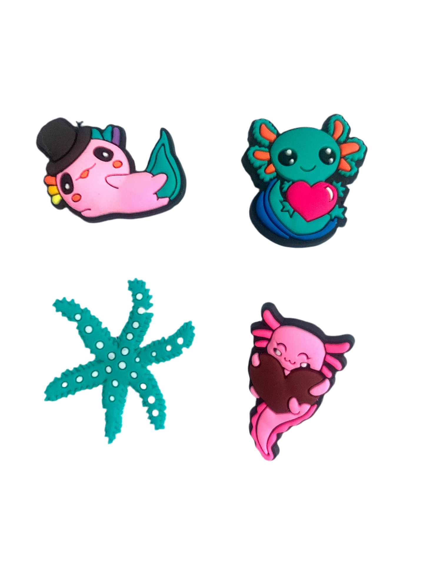 Axolotl 4 pack charms