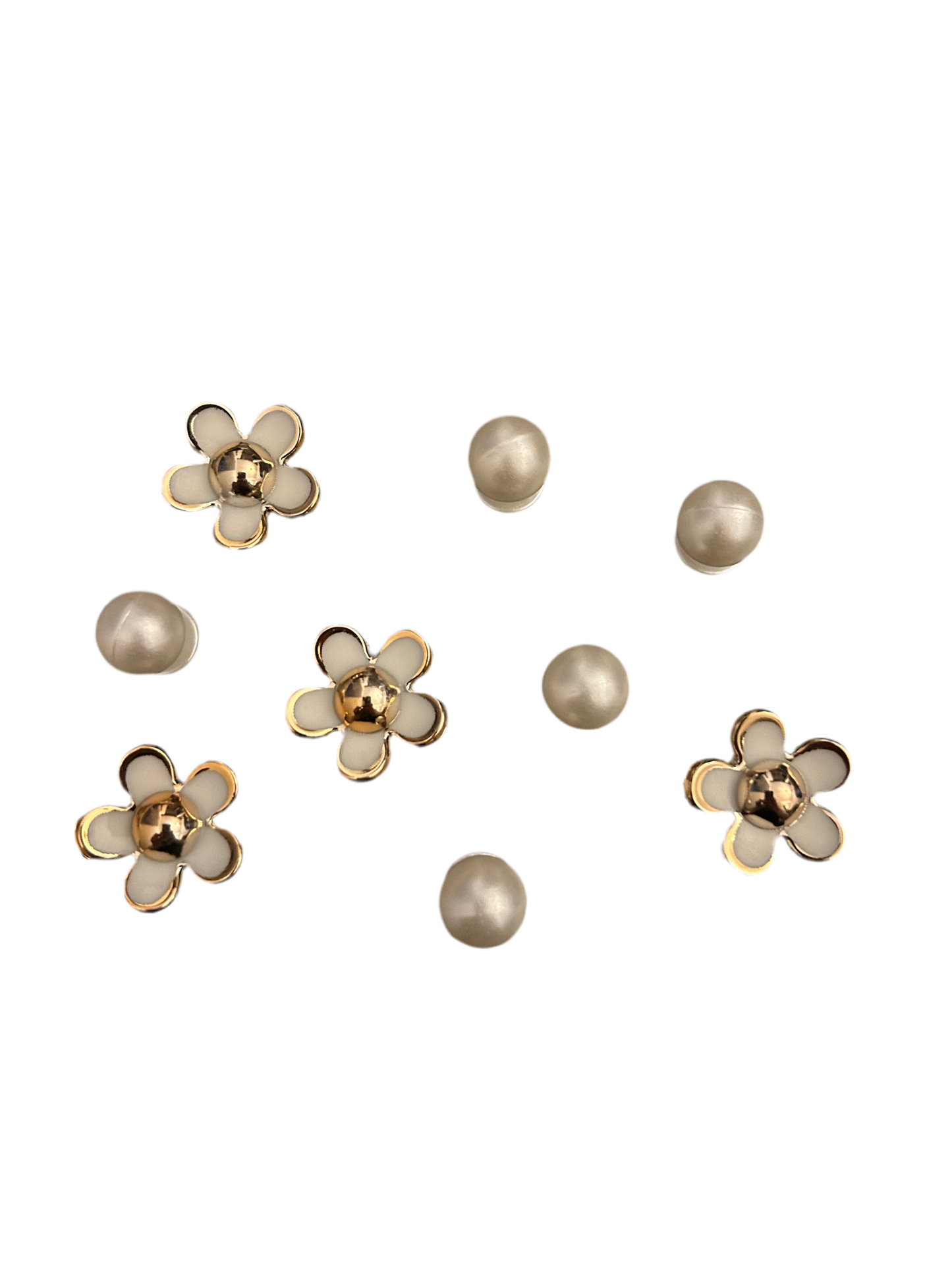 Gold flower croc charm