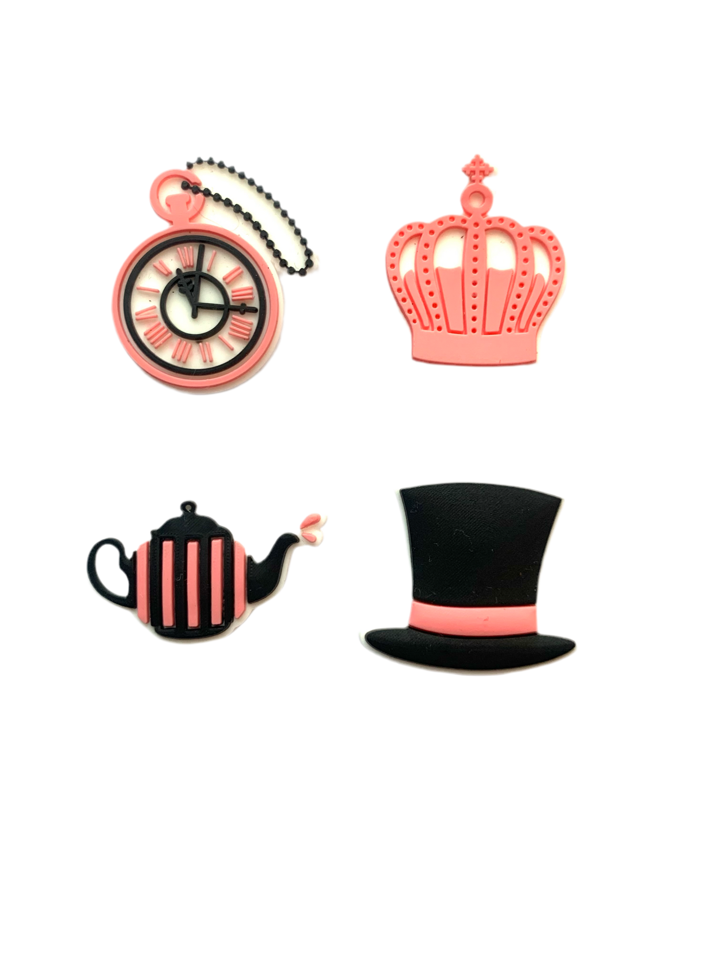 Fairytale style 4 pack shoe charms