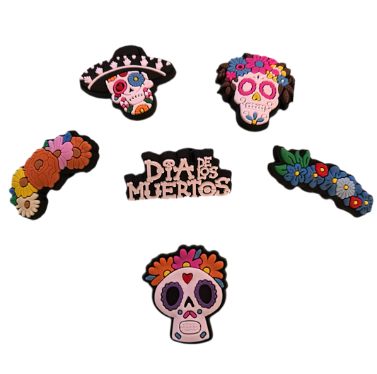 Croc charm pack “Dia De Los Muertos” 🧡🩷🩵